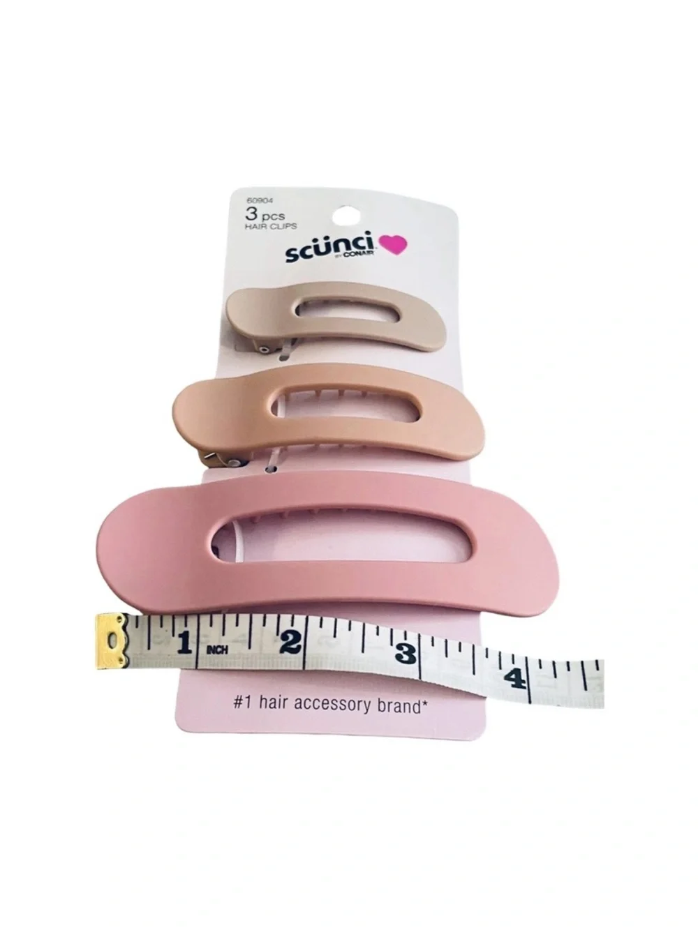 scunci Matte Pink & Neutral Hair Clip Set - 3pc FINAL PRICE DROP